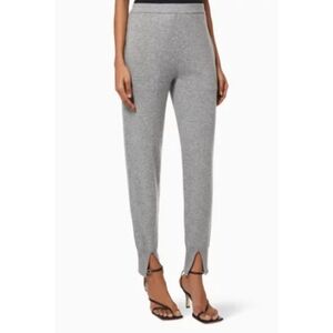 THEORY Cashmere Slit Jogger Pants Gray Large
